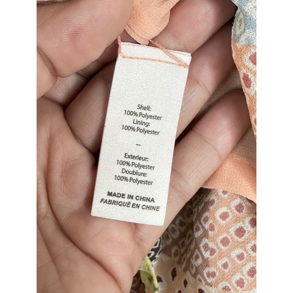 Cinq A Sept Smocked Patchwork Rika Swing Dress Whimsey Babydoll 00 XS X-Small - Picture 9 of 10